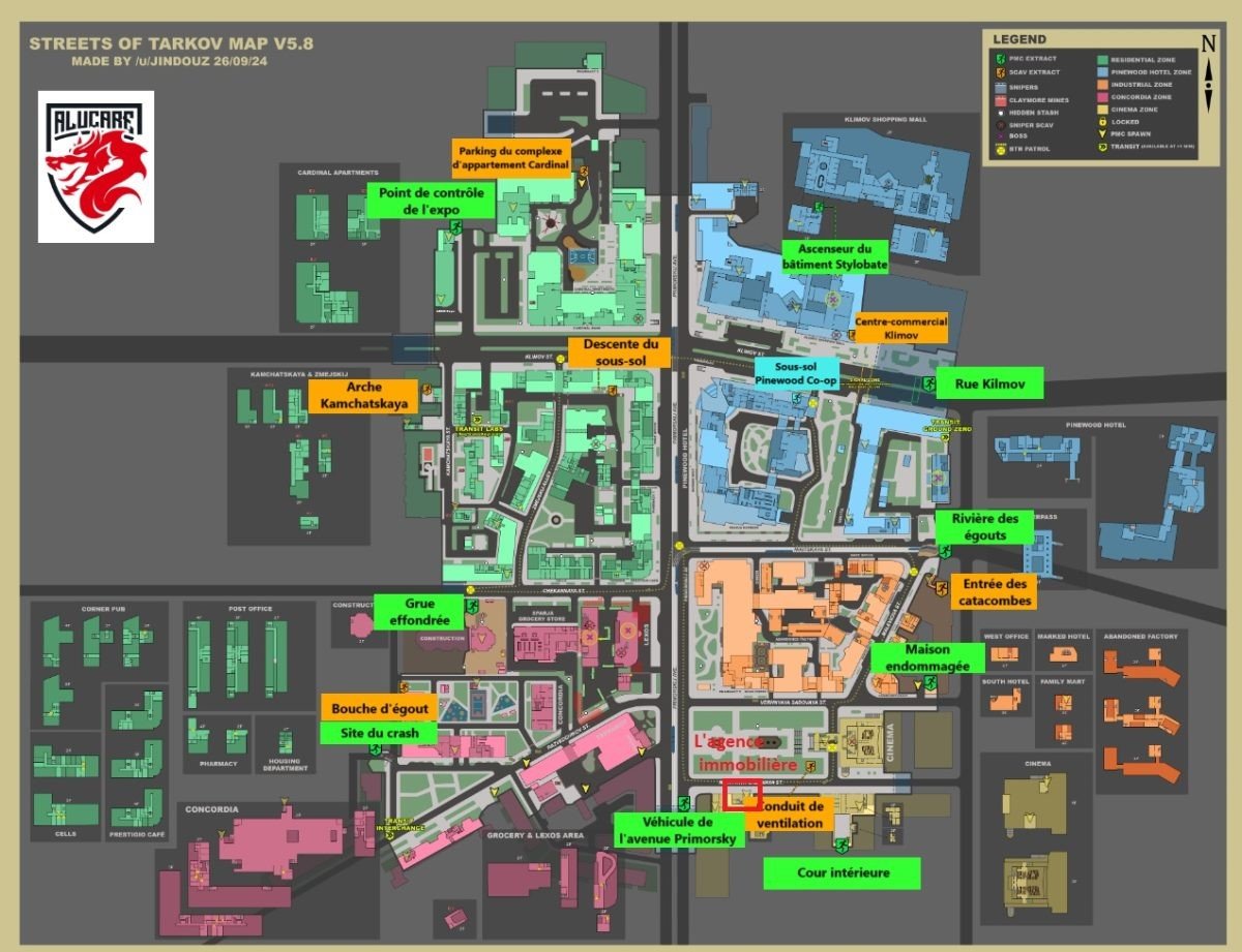 Mapa do edifício da agência imobiliária