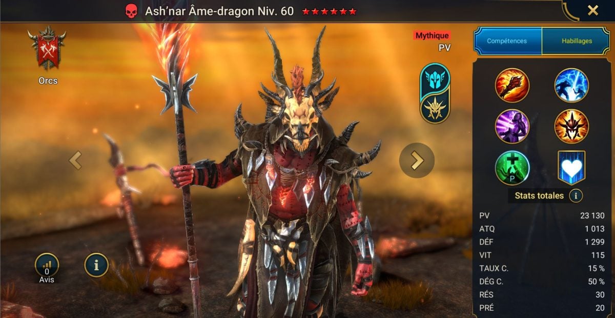 Guide til mesterskaber, nåde og artefakt på Ash'nar Dragonsoul på RSL 