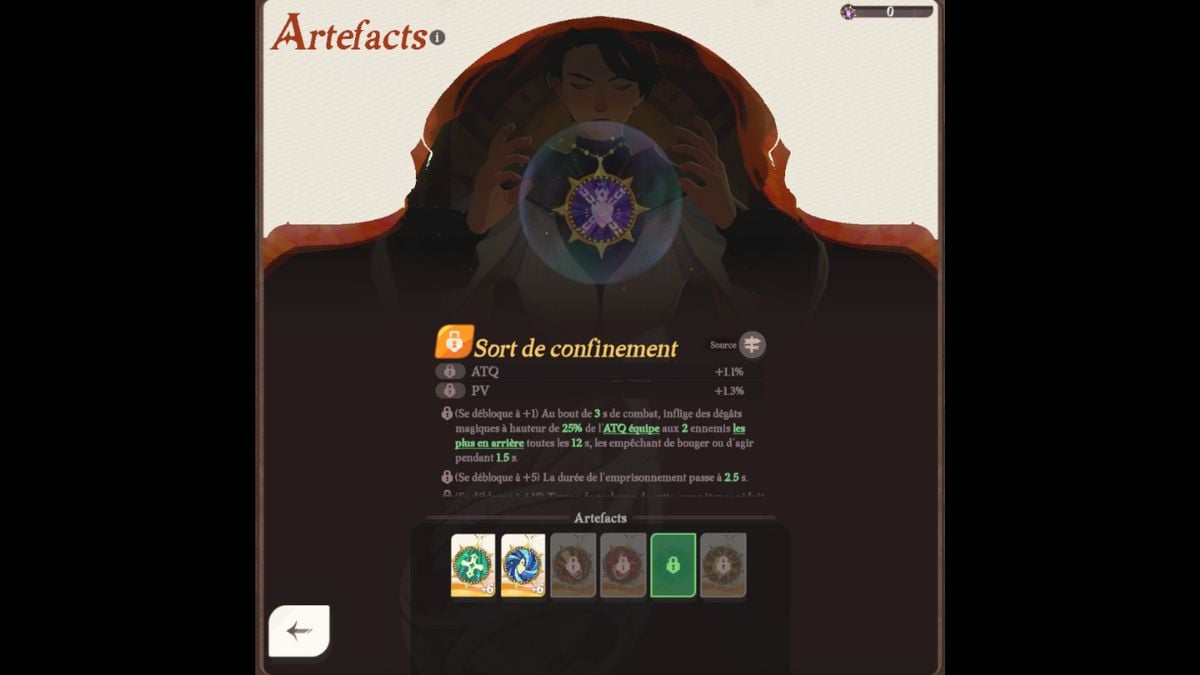 confinamento de artefactos viagem afk