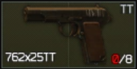 Pistolet TT-33 7,62 x 25 mm - Doré (TT-33 7.62x25 TT pistol - Golden)