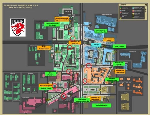 Ubicazione delle ambulanze sulla mappa Strade di Tarkov
