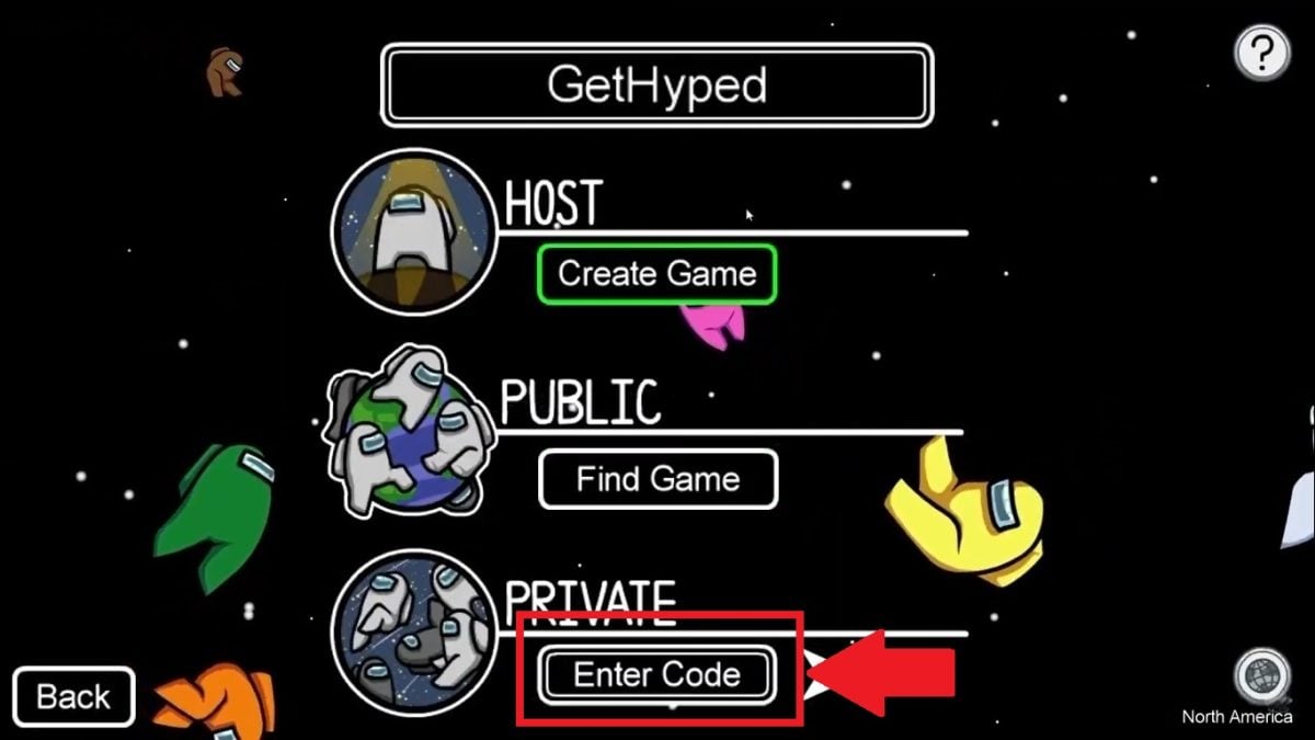 Clique em ENTER CODE e introduza os números enviados pelo seu amigo
