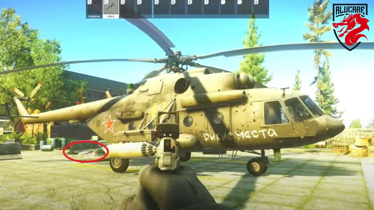 Тела под хвостом вертолета