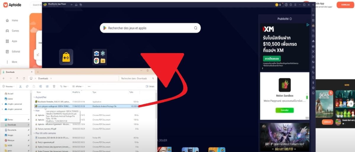 1. Download the RSL APK from the BlueStacks Home page.