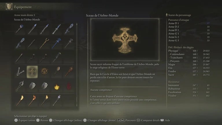 Go to your Equipment to find your Sacred Sticks and Sacred Seals