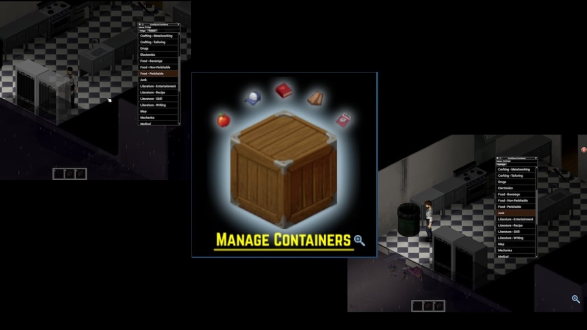 projeto zomboid gerir contentores