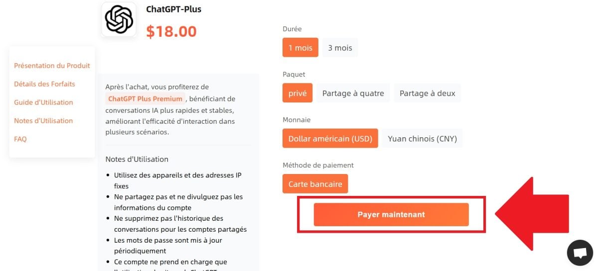 Selecione os detalhes do pacote que mais lhe convém antes de proceder ao pagamento em FamilyPro.
