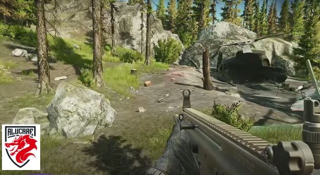 The crushed helicopter
