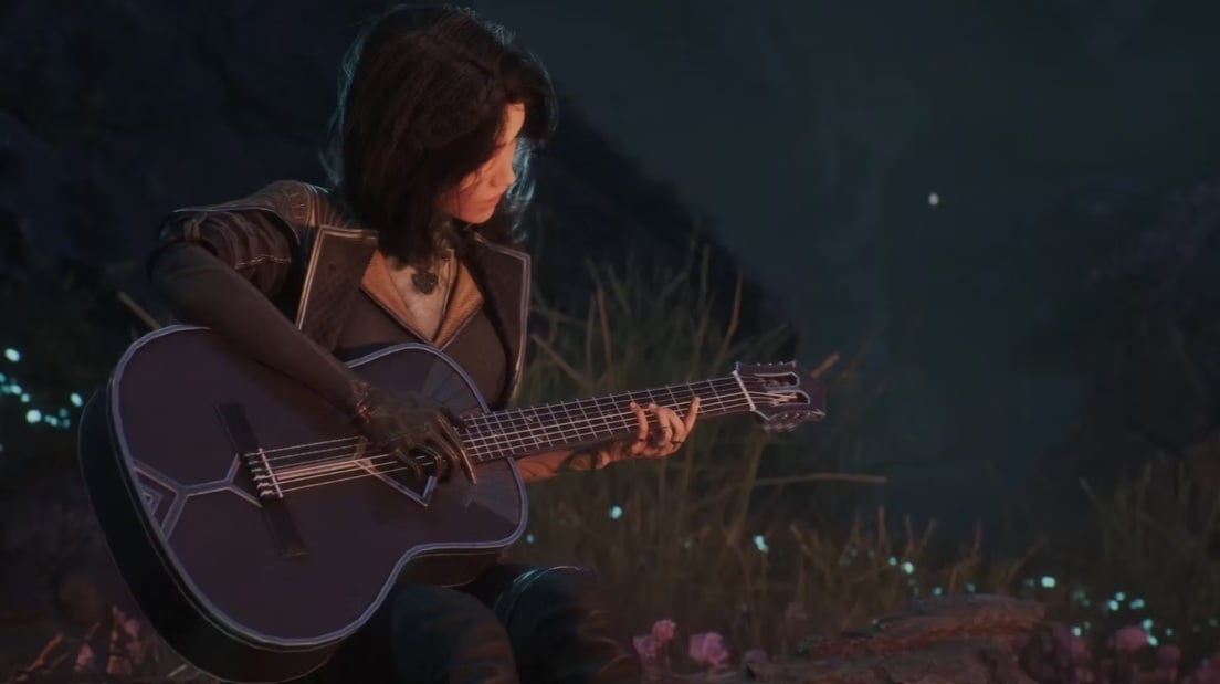 Cette image vient de la cinématique durant laquelle Gustave écoute Lune jouer de la guitare.