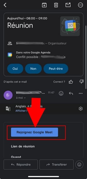 Присоединяйтесь к встрече с помощью Gmail 