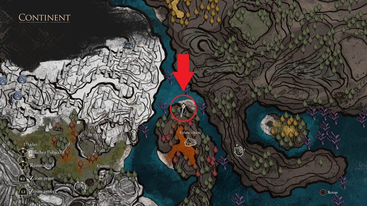Quinto Gestral perdido en el mapa de Clair Obscur Expedición 33