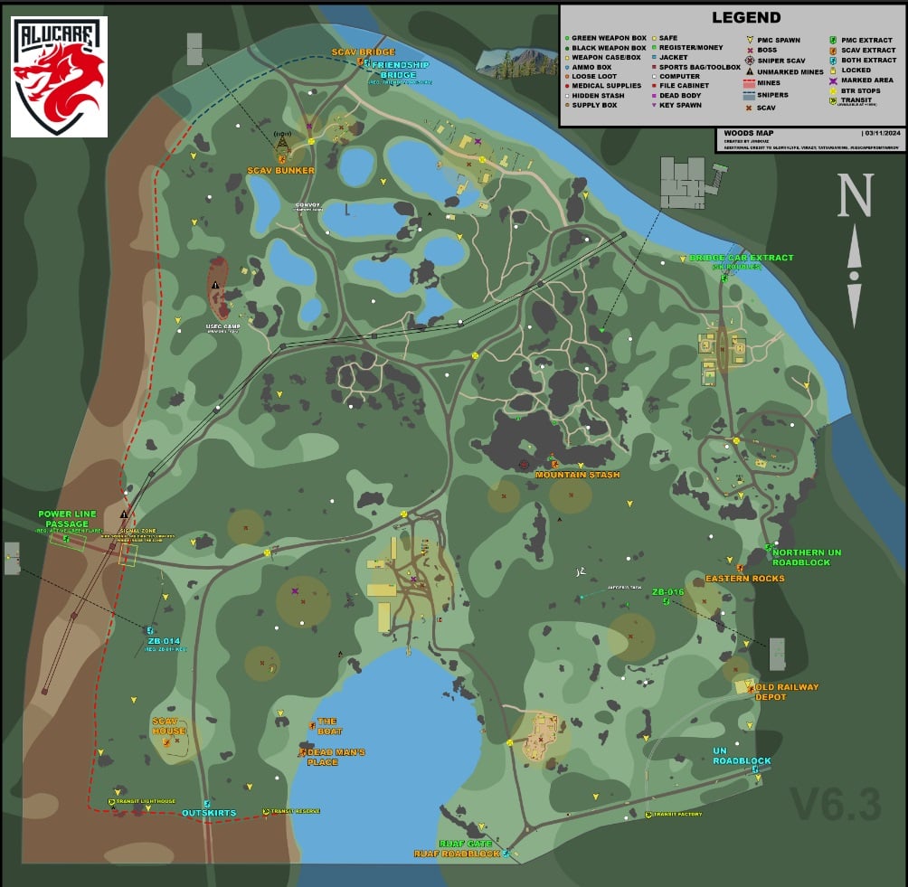 Mappa di Les Bois