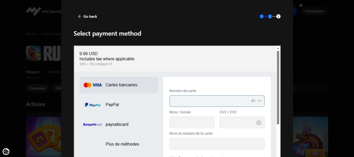 A loja Rush Royale garante transacções bancárias 100 % seguras 