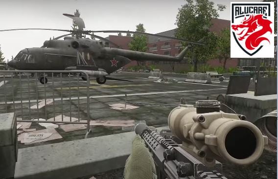 Helikopter terletak di sebelah selatan spa.