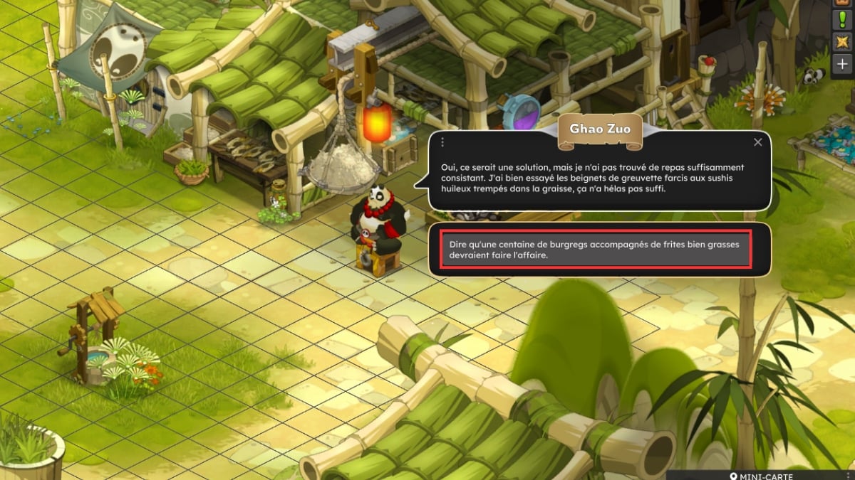 dofus dar comida ghao