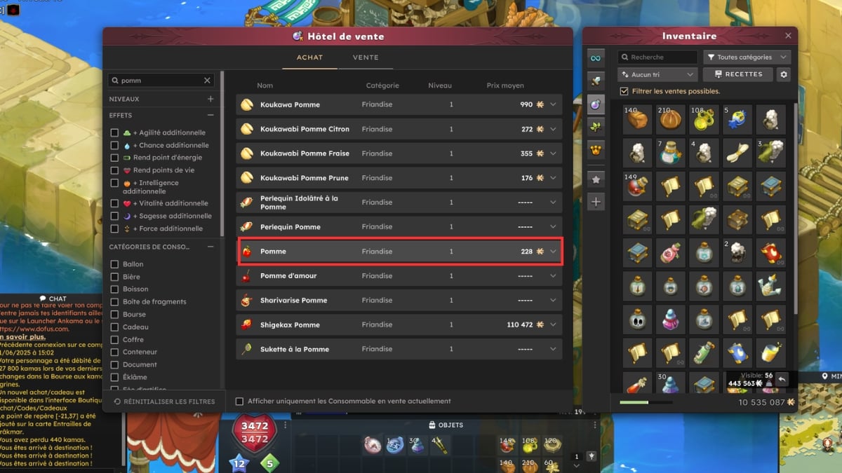 dofus hdv apple