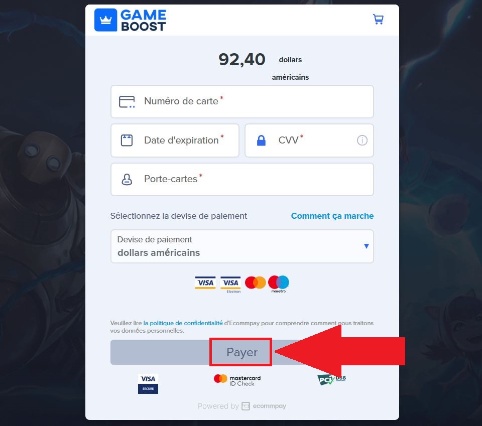Нажмите "Оплатить", чтобы завершить покупку. 