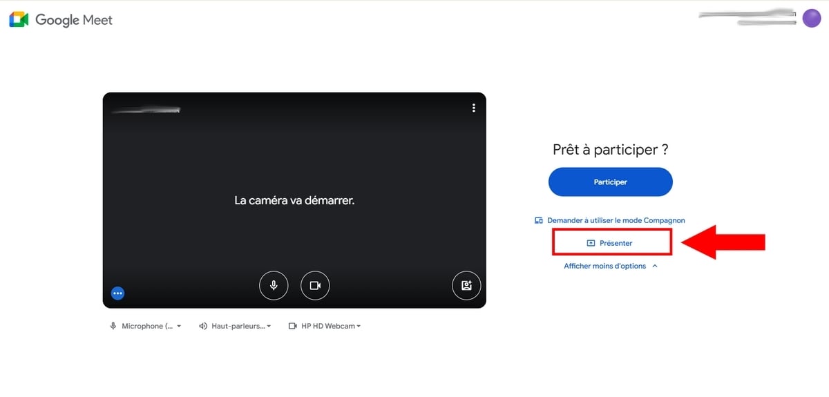 Se présenter avant de rejoindre une visioconférence. 