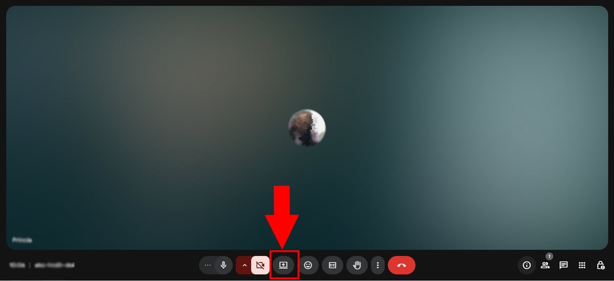 Cliquez sur Se présenter sur Meet 