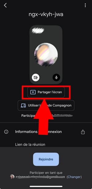  Se présenter pour intégrer une réunion sur iPhone