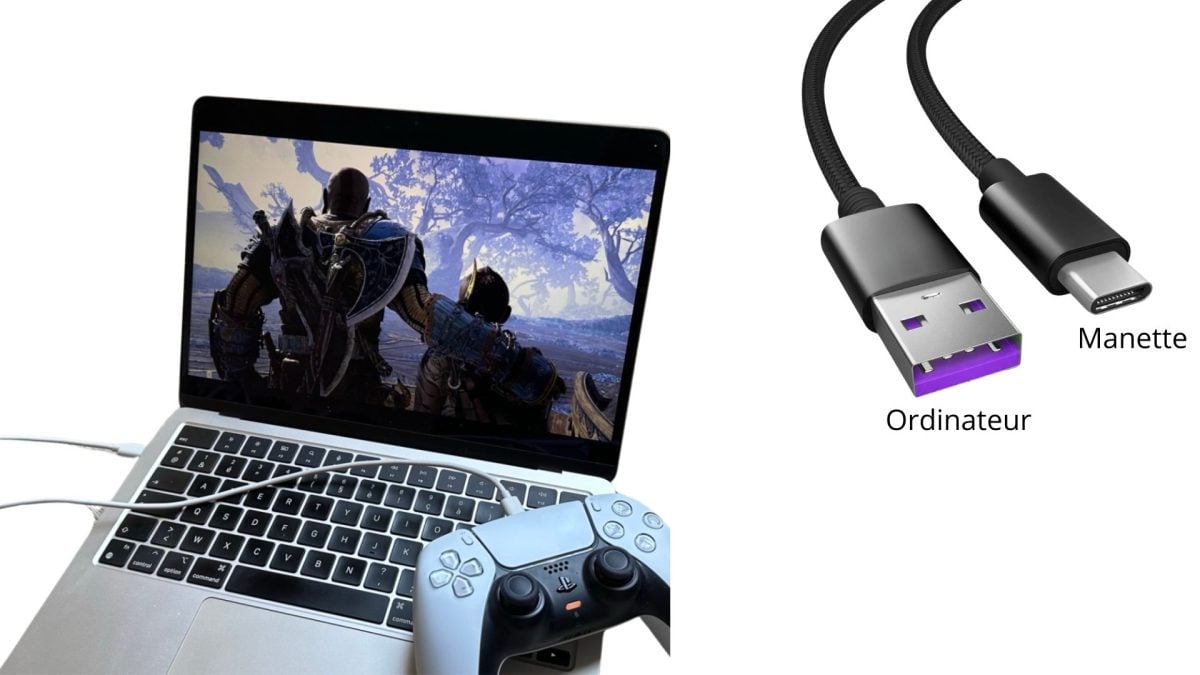 Кабель USB - идеальное средство для соединения ПК и контроллера PS5.
