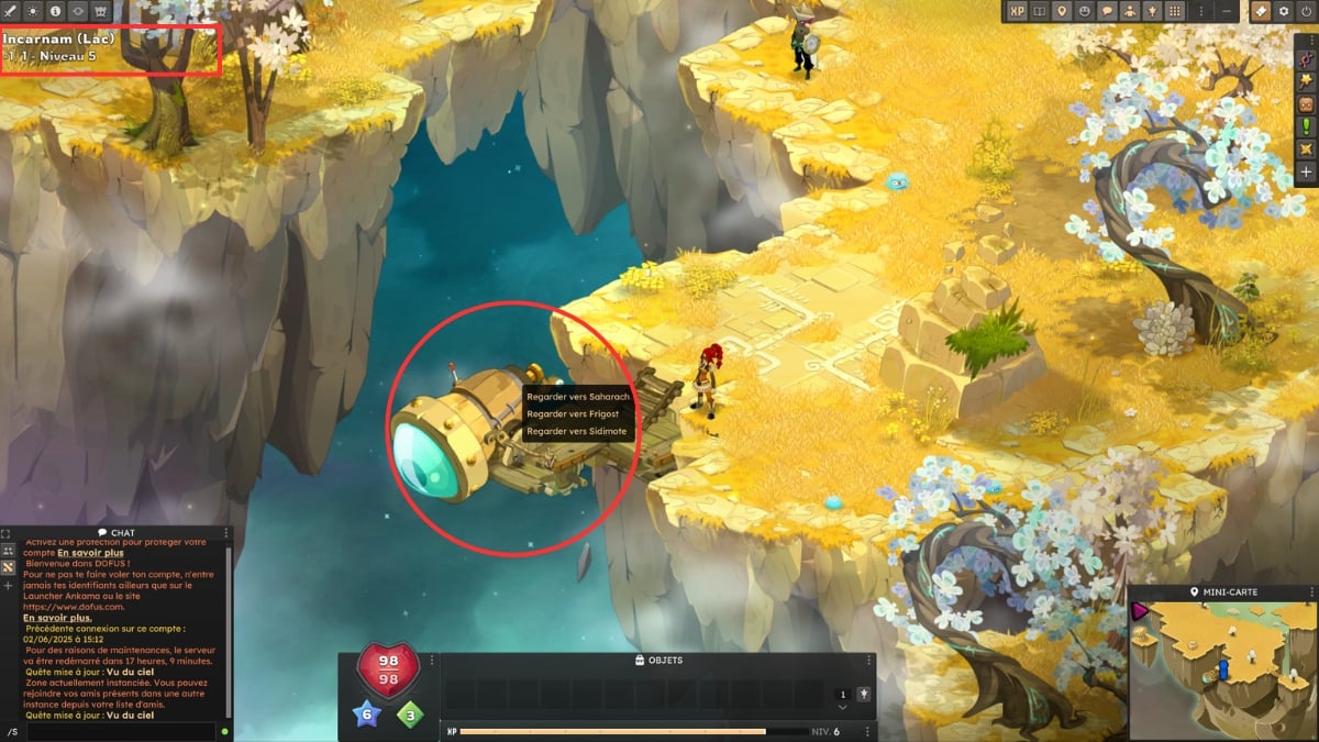 dofus longue vue bas map