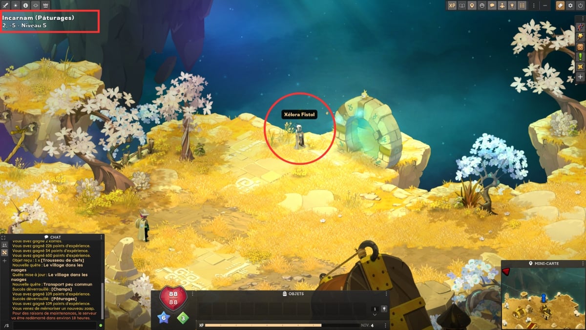 dofus xelora map