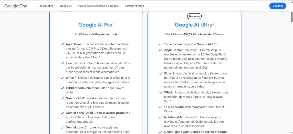 Google AI und Google AI PRO