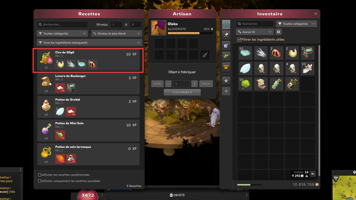 fabbrica di cera dofus gligli