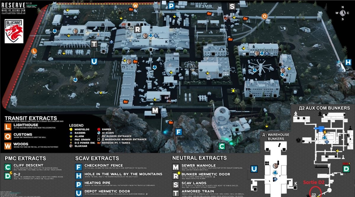 Mappa della base militare