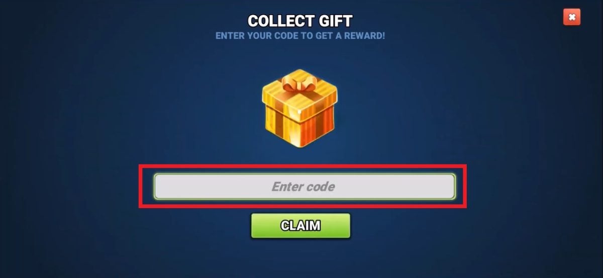 Introduza o código de oferta no espaço fornecido.