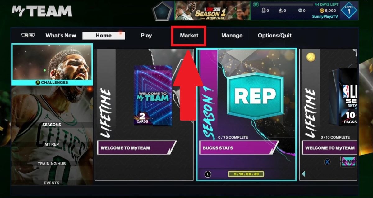 Opção de mercado no NBA 2k25