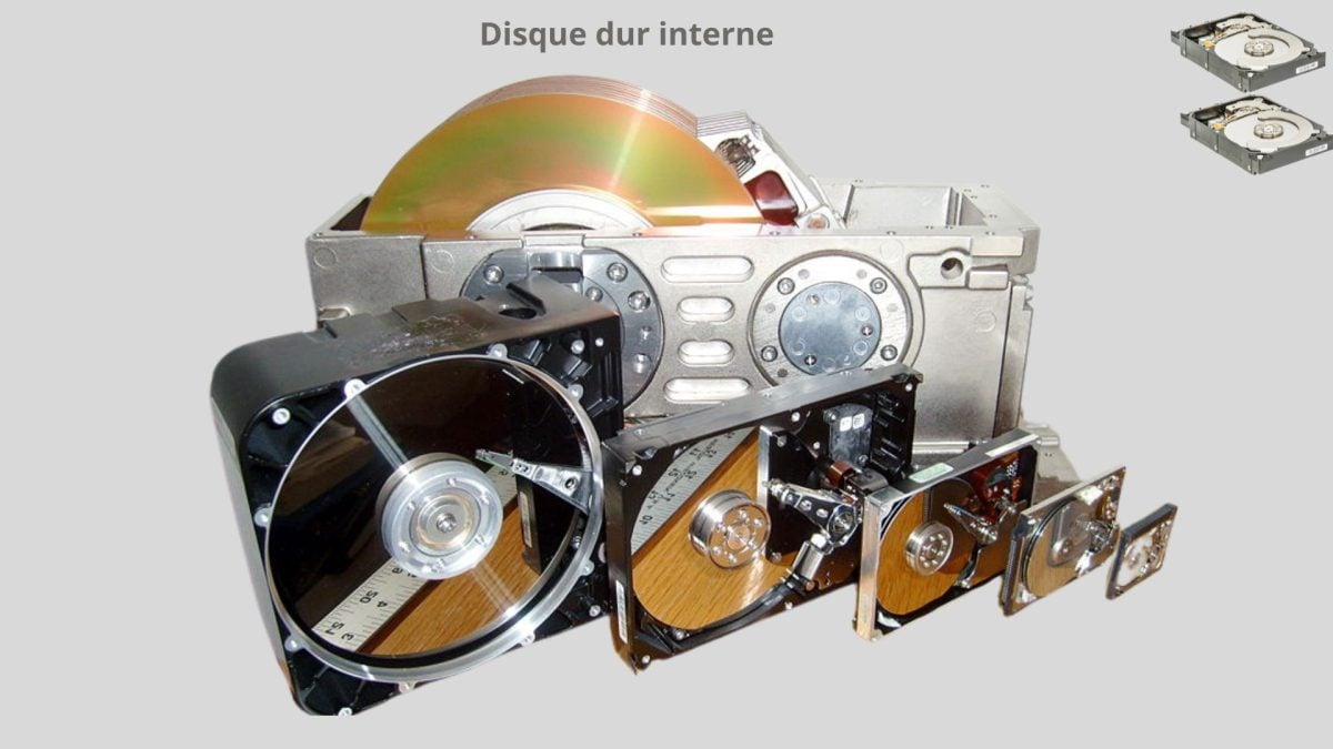 Évolution du disque dur interne depuis 1956.