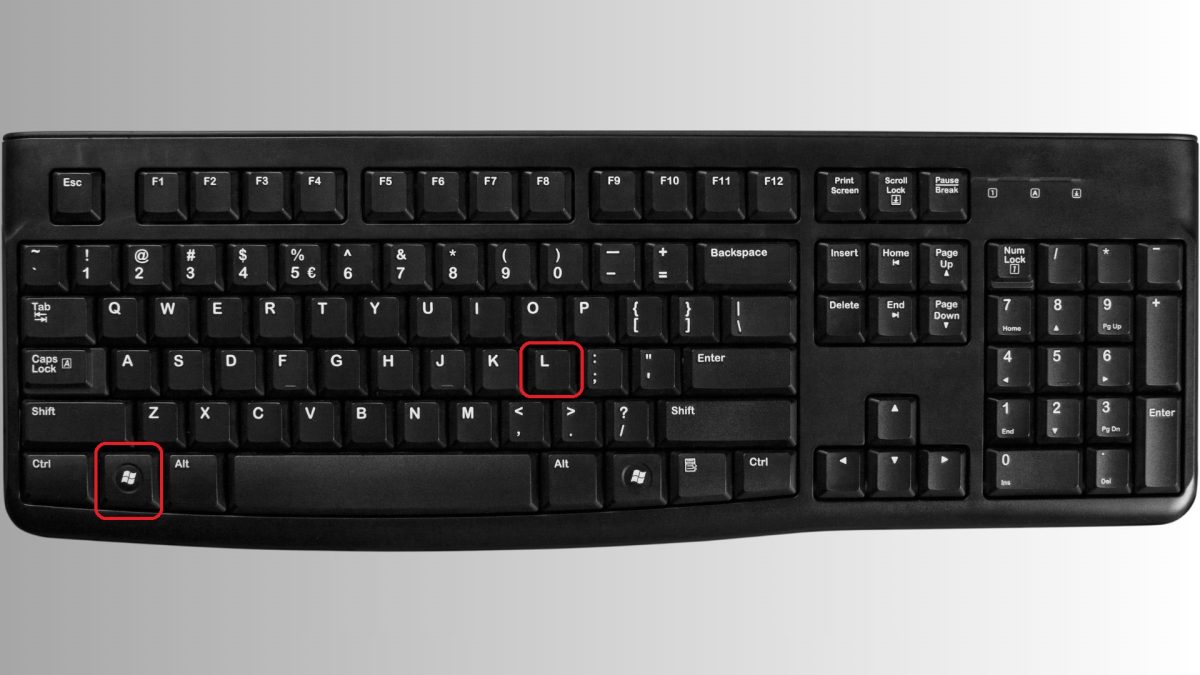 Raccourci Windows + L pour verrouiller la session d'ordinateur.