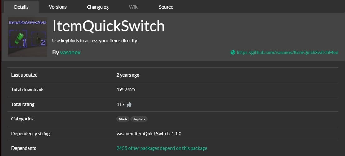 Item Quick Switch-mod'et i Lethal Company