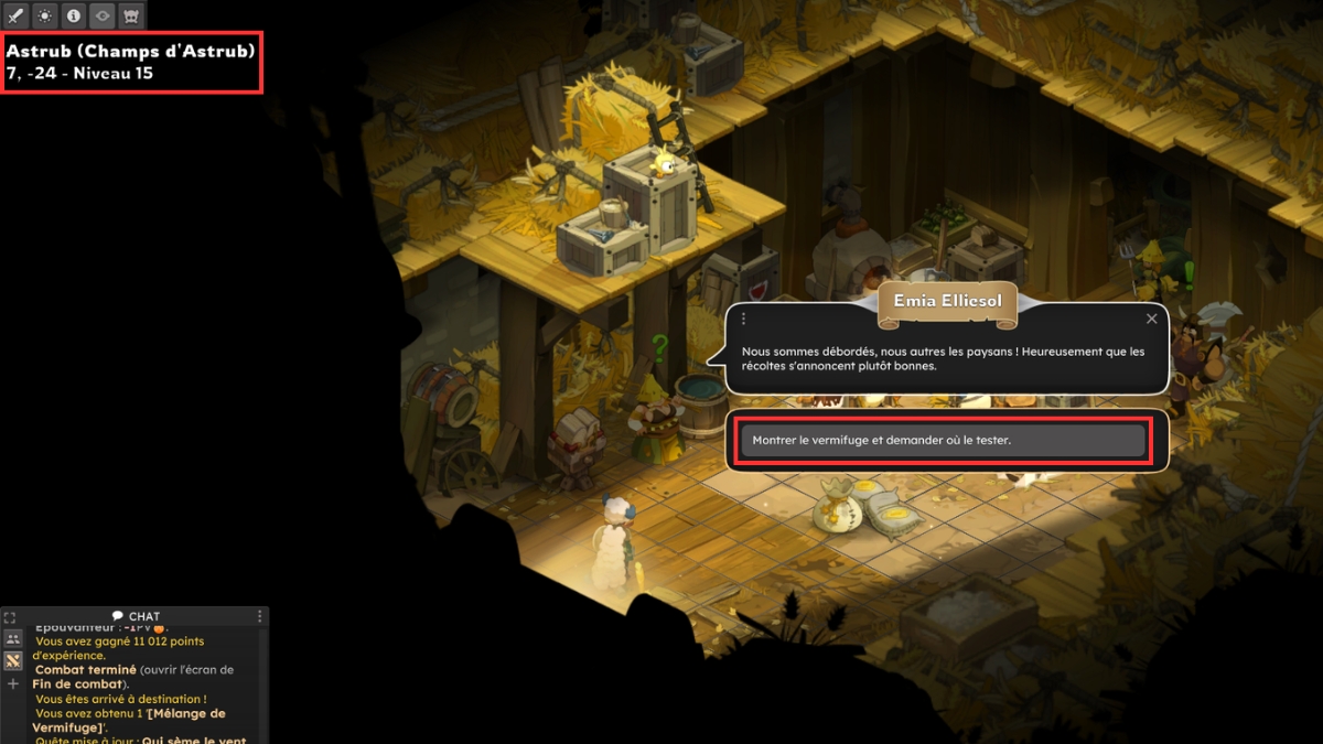 dofus amener vermifuge emia ellisol