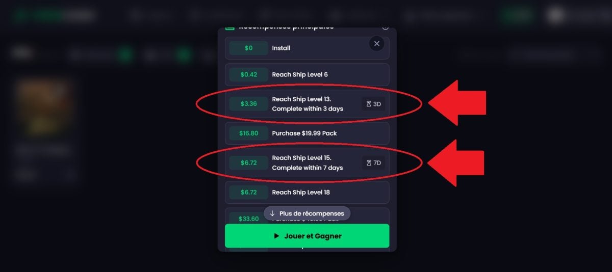 Вот пример миссий с ограниченным временем для Sea of Conquest на Freecash.