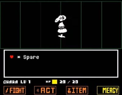 For at slå Dummy i Undertale skal du bare få hans dummy-angreb til at ramme ham.