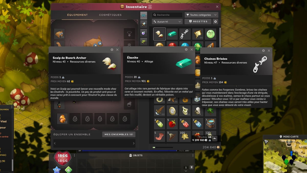 dofus ingredients pendule