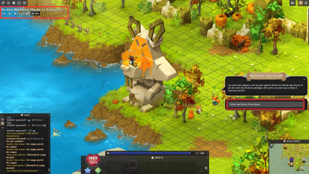 Dofus End Quest Мудрец Рональд