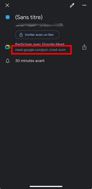 链接到 Google 日历上的会议