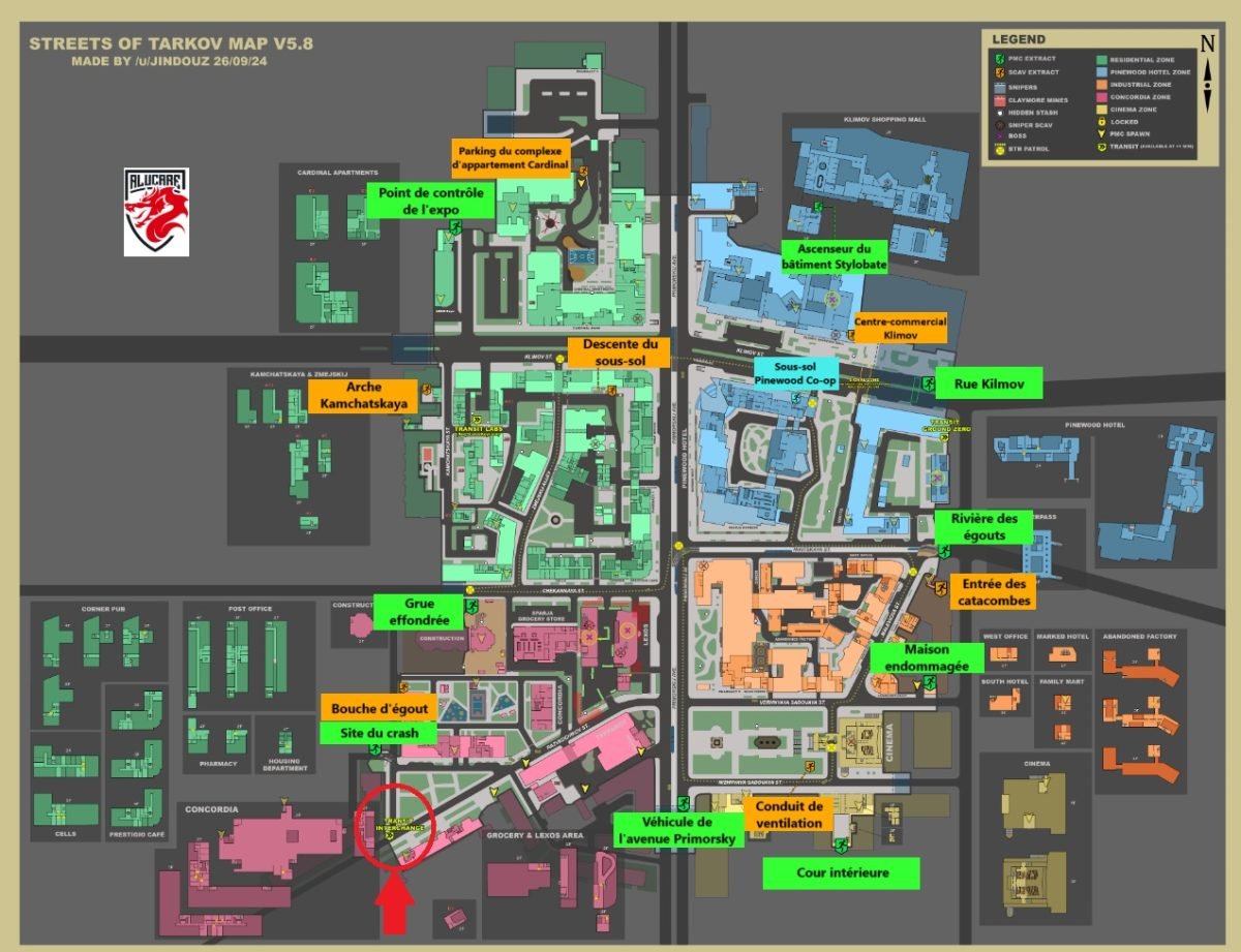 Trânsito indicado no mapa