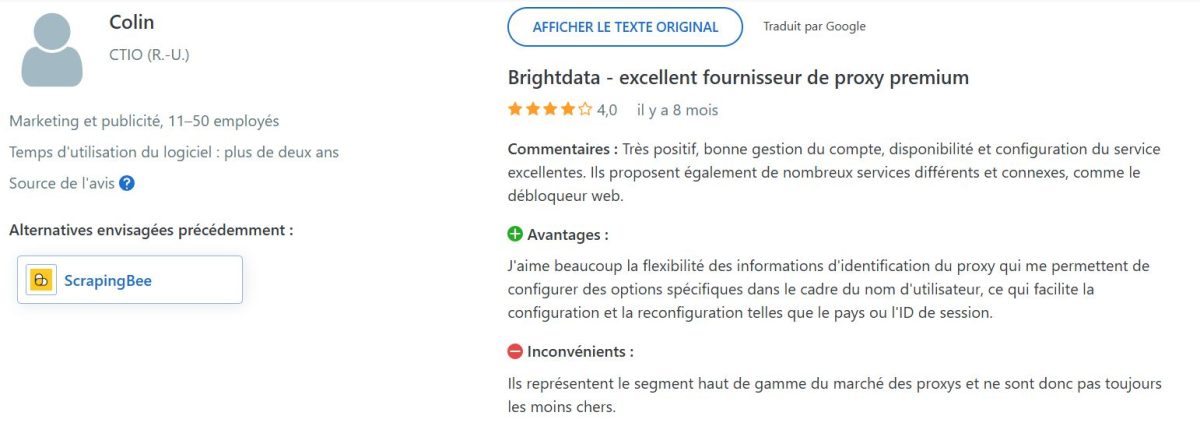Мнения о Bright Data на Capterra.