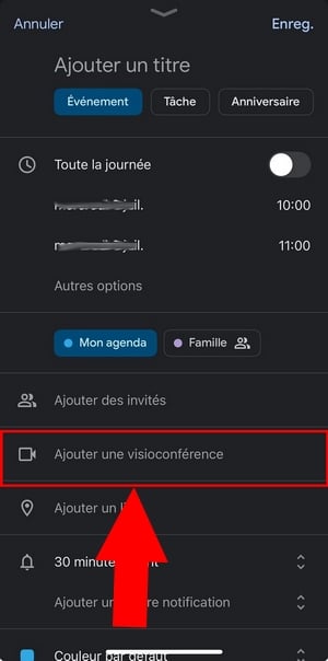 Adicionar uma videoconferência Meet