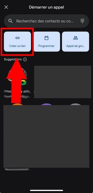 Criar uma ligação Meet