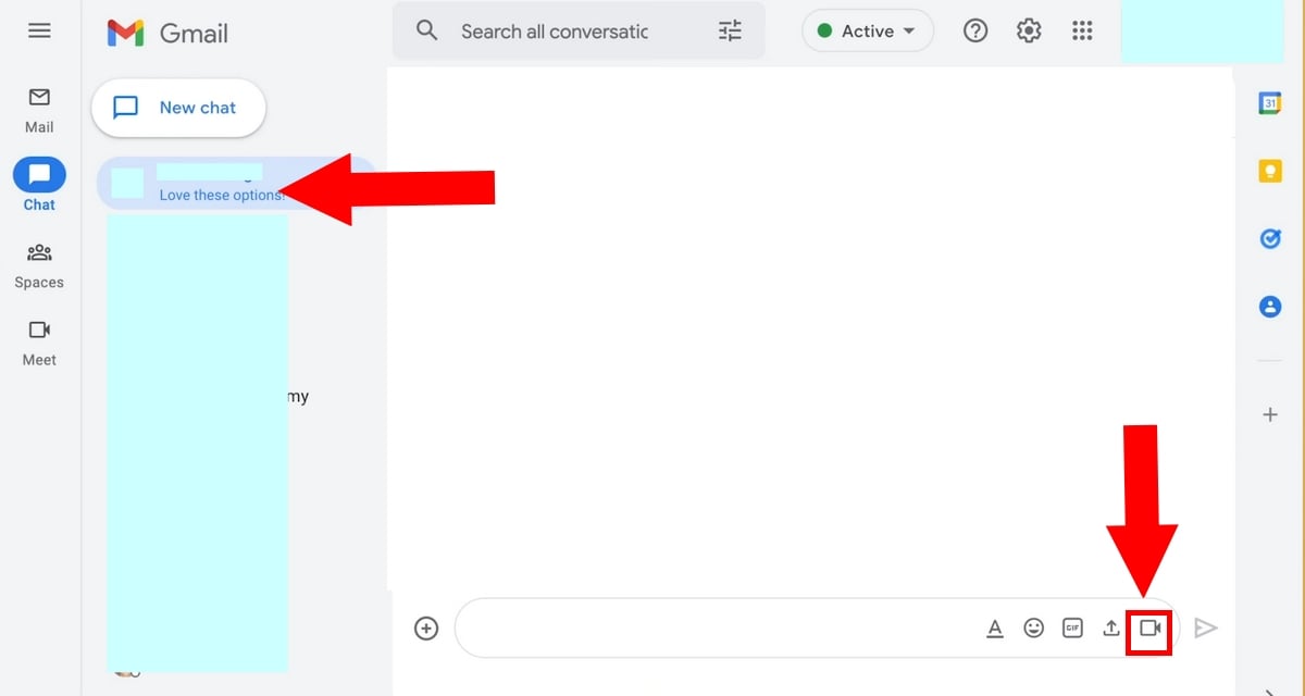 Selecione uma conversa e clique em Reunir