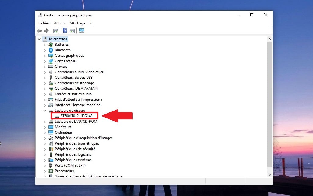 Faire un clic droit sur le lecteur de disque