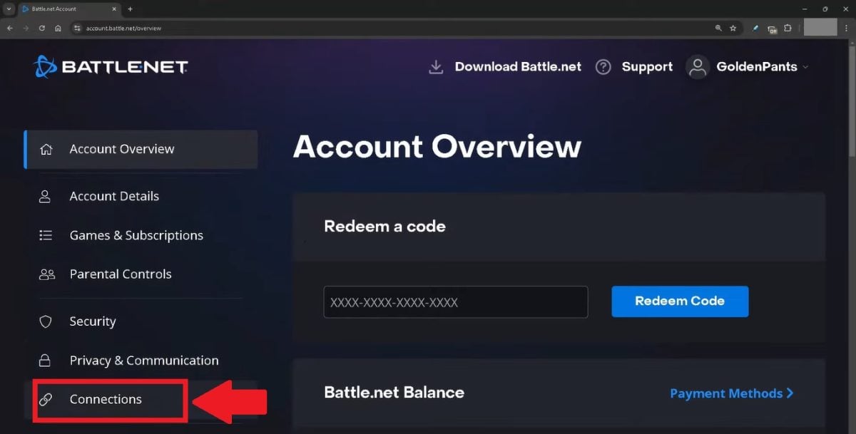 Trin 1 for at fusionere din Overwatch 2-konto med Battle.net
