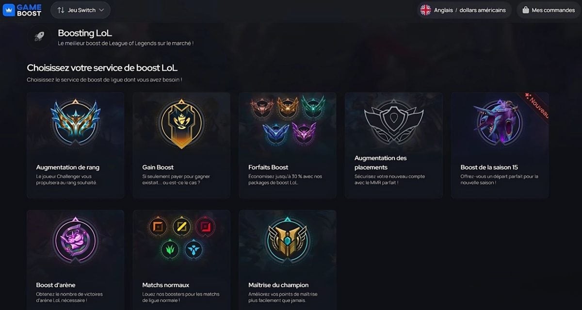 GameBoost offre un servizio di boosting completo per un boosting di LoL veloce e sicuro, con opzioni di boost di rango adatte a tutti i livelli. 