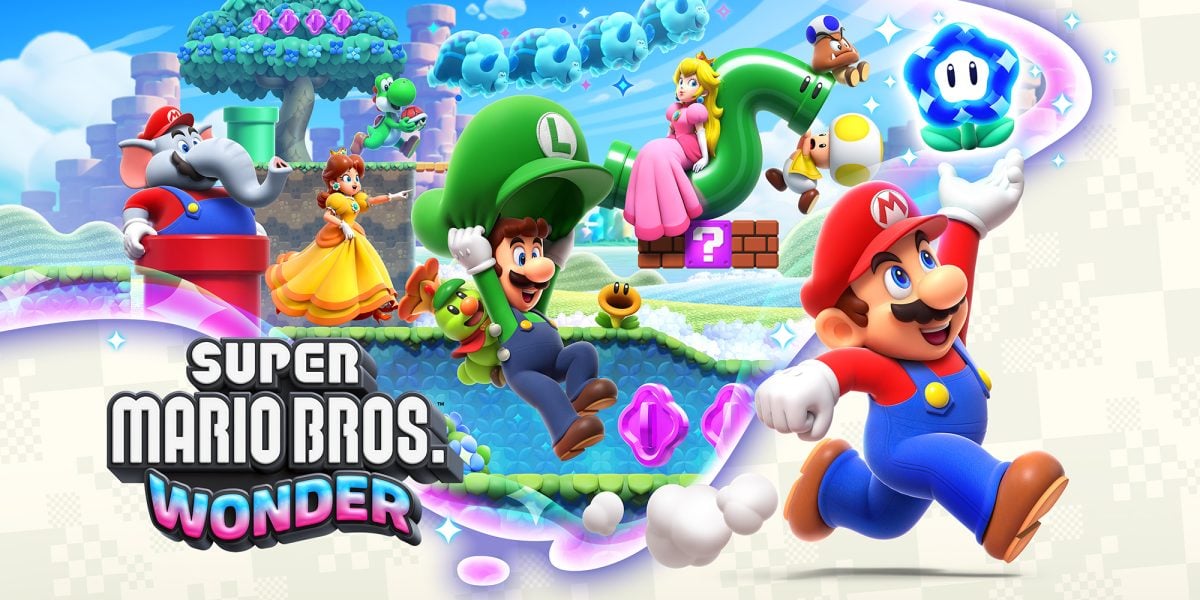 Screenshot von Super Mario Bros. Wonder im Koop-Modus auf der Switch